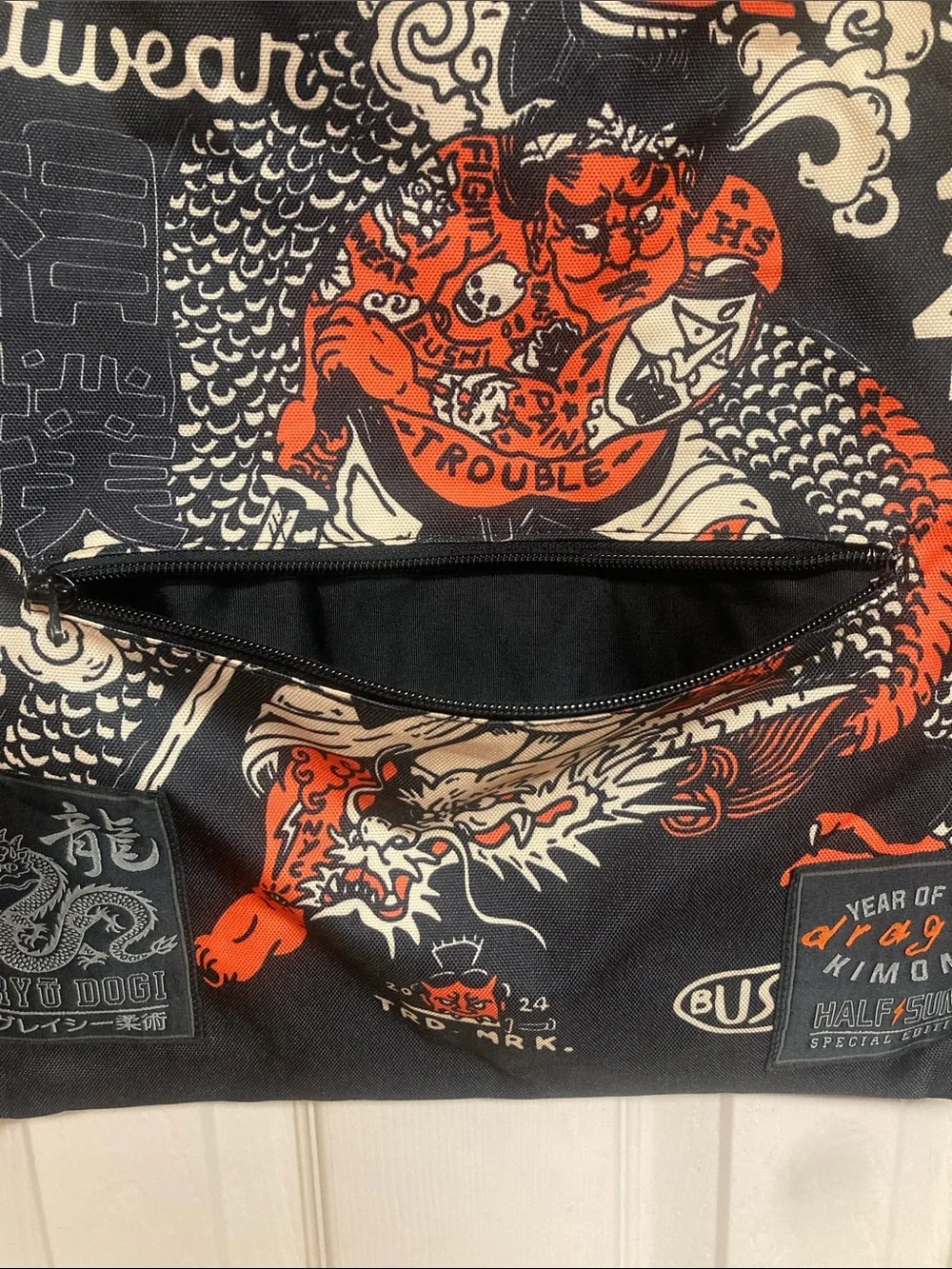 Half Sumo Collective 2024 Dragon Drawstring Gym Bag Backpack Unisex Streetwear